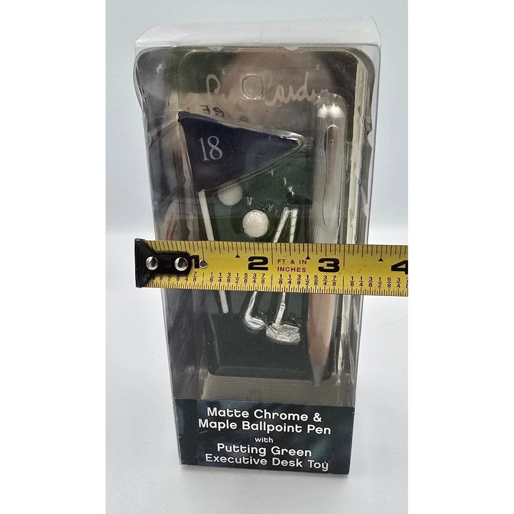 Pierre Cardin Maple  Ballpoint Pen Matte Chrome Putting Green Executive Desk Toy